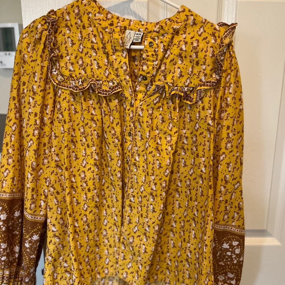 Joie Button Down Ruffle Top - image 2